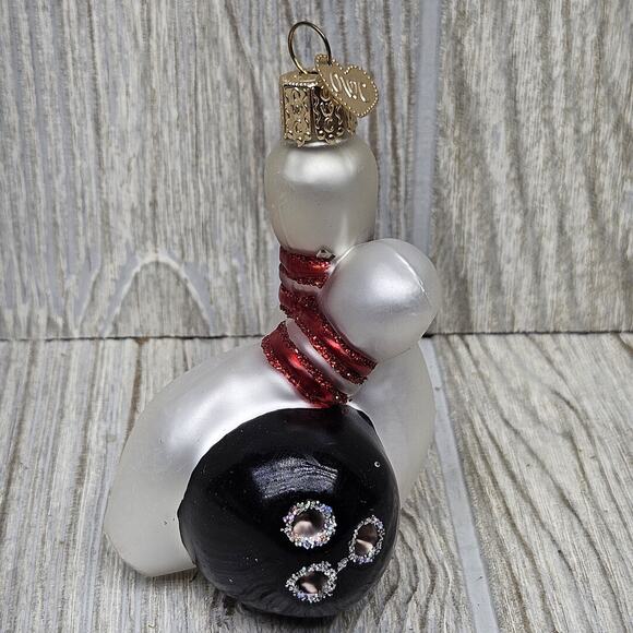 OWC Old World Christmas Bowling Pins Ball Glass Ornament Vintage Decor Gift‎ 4in - Picture 2 of 10